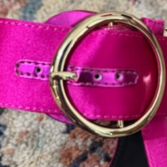 Nine West Reina Pink Stiletto Heels | Gold Heel & Ankle Strap | Brand New - Picture 9 of 9